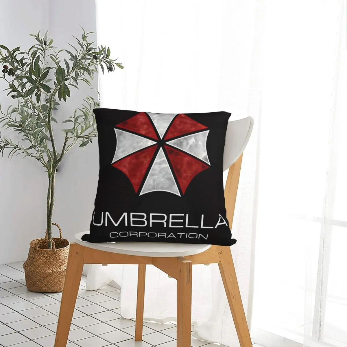 Leon Kennedy Throw Pillow Cover Polyester Throw Pillow Umbrella Corp Funny Pillowcase