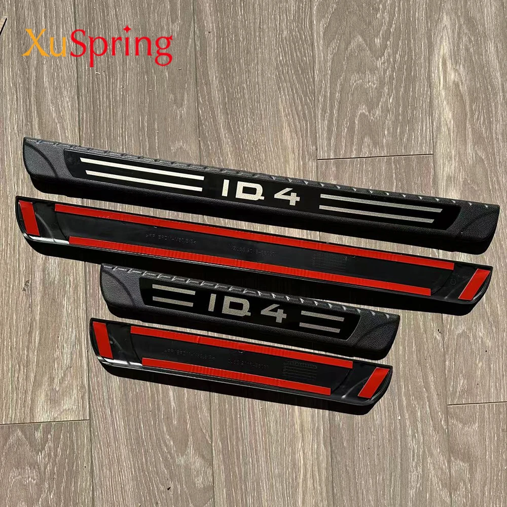 Car Exterior Scuff Plate Door Sill Trim Protective Welcome Pedal for VW ID.4 ID4 2022 2023 2024 2025 Accessories Car-Styling