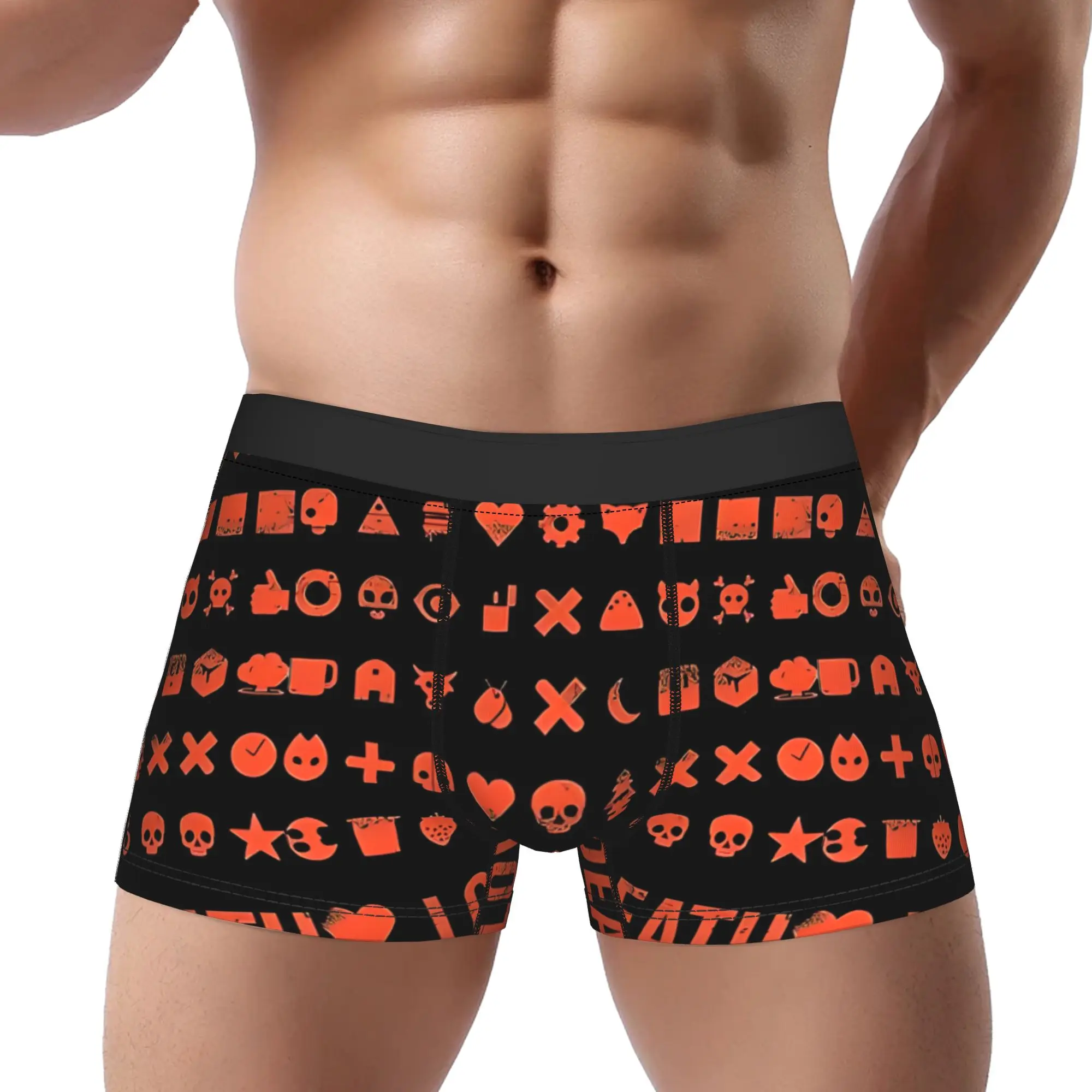 lLove Death Robots Red Paint All In lLove Death and Robots Underpants Homme Panties Men's Underwear Ventilate Short Boxer Briefs