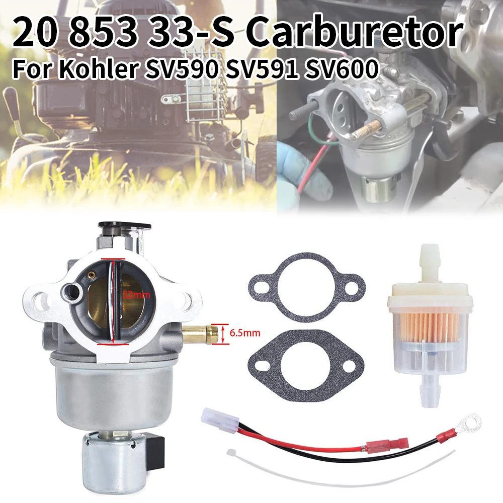 Motor trator cortador de grama, carburador para Kohlen coragem série SV, SV470, SV530, SV540, SV541, SV590, SV591, SV600, 20-853-33-S, SV540S