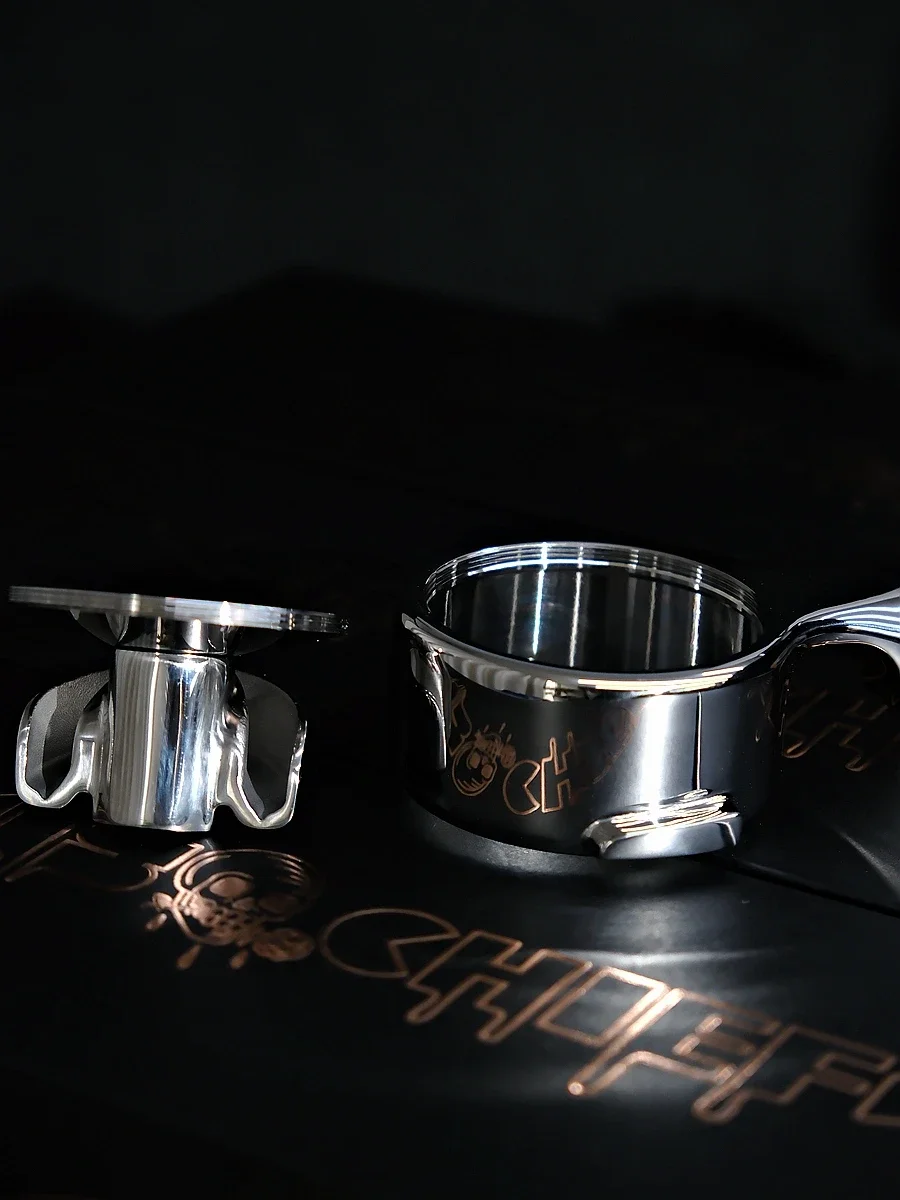 

Split hot mom slayer coffee machine bottomless handle walnut 316 stainless steel