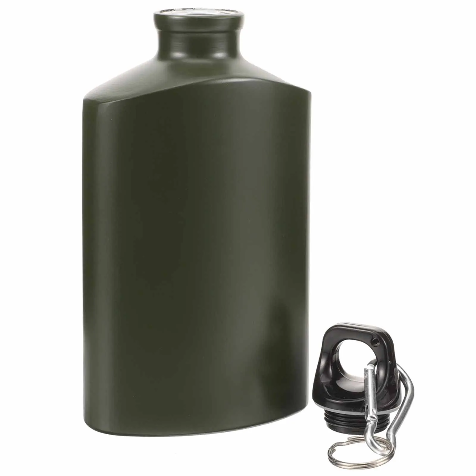 

1pcs Military Canteen Aluminum Alloy Portable Water Bottle For Camping Hiking Flat Wear-Resistant Outdoor Supply