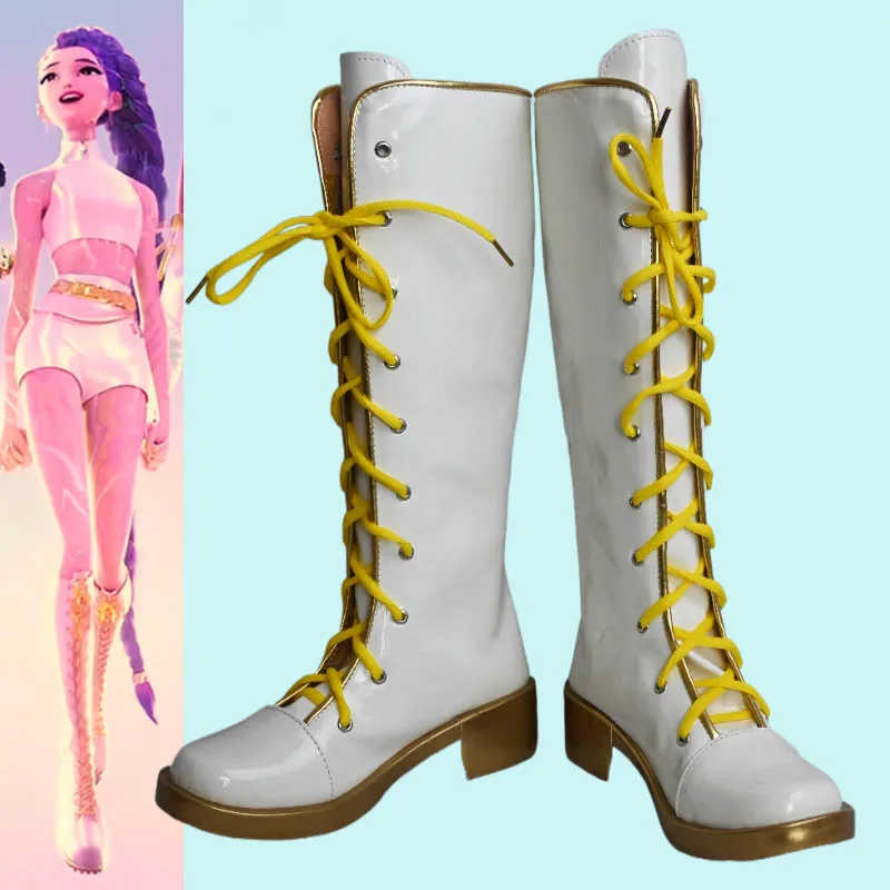 Anime K-Pop Demon Hunters Rumi Scarpe Cosplay Stivali neri Donne Ragazze Halloween Party Gioco di ruolo Scarpe con plateau Performance sul palco