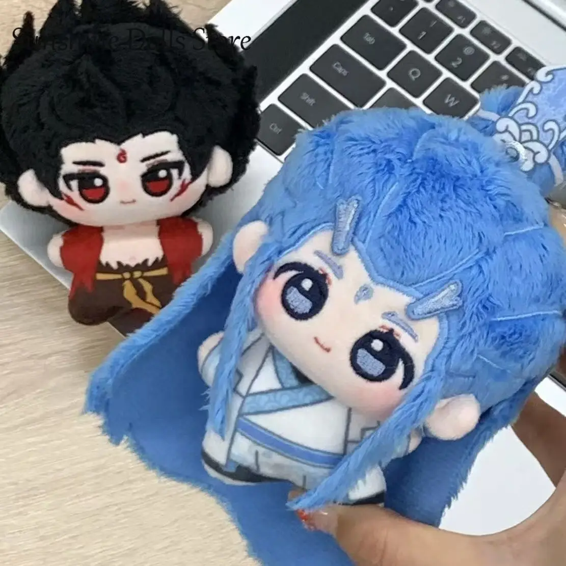 

2025 Anime Movie Ne Zha 2 Aobing Nezha 10cm Mini Adorable Soft Plush Doll Starfish Body Pendant Keychain Toys Birthday Present