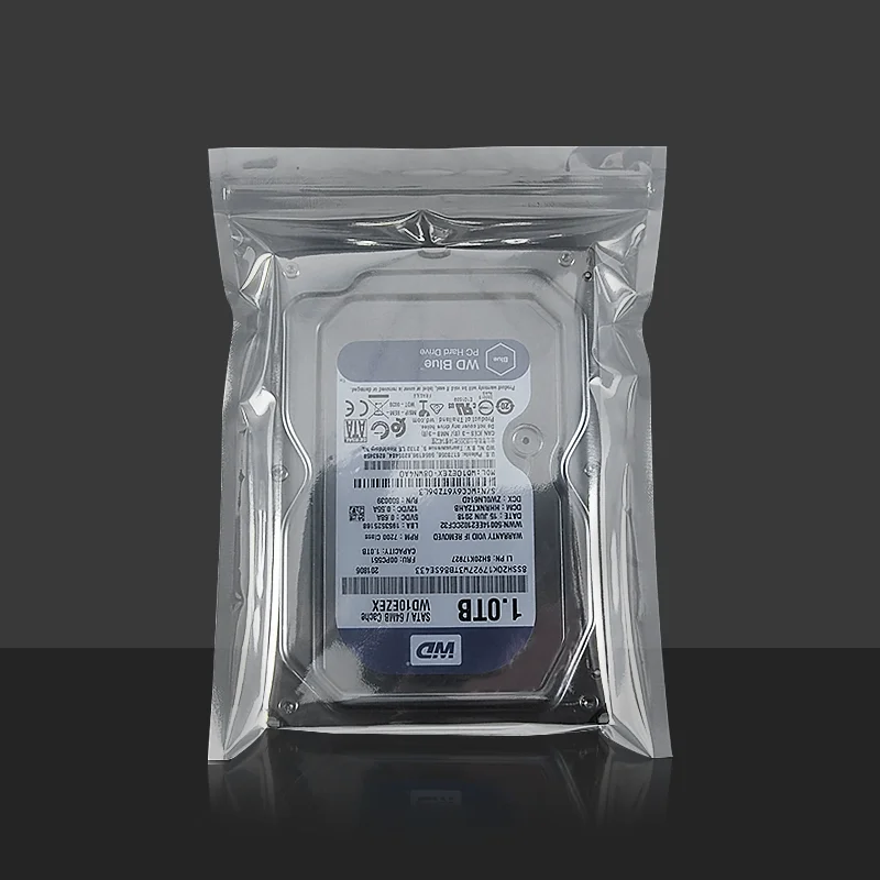 100 Pcs anti-static ziplock bag shielding bag hard drive motherboard graphics card electronic product packaging bag custom logo