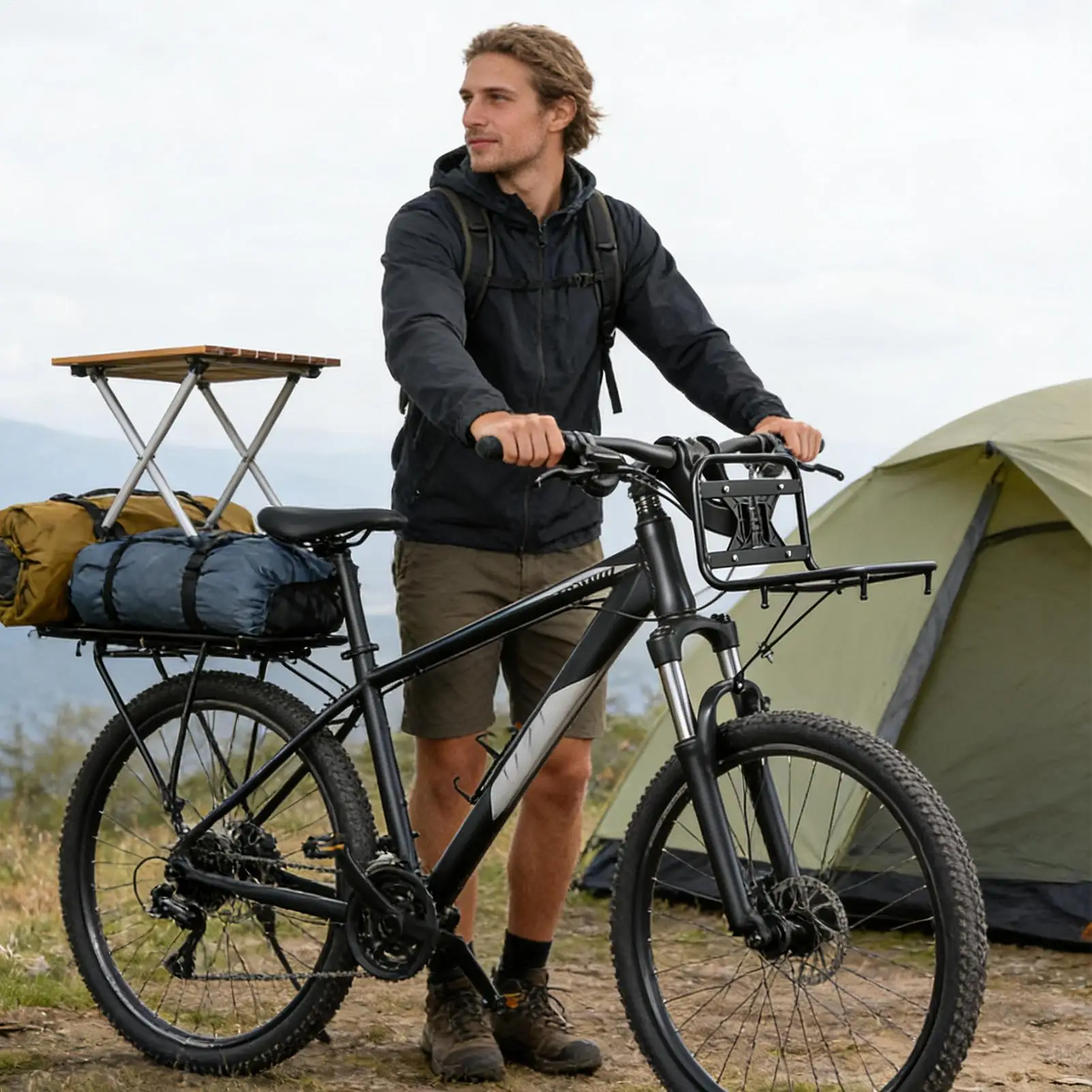 

Front Bicycle Rack Strong Load Bearing Carrier Mountain Bike Rack For Kids Adult Girls Women Men Mountain Bike Riding Cycling