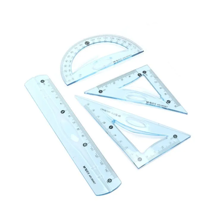 Soft Flexible Geometry Ruler Set Maths Drawing compass stationery Rulers Protractor mathematical compasses for School AR0467