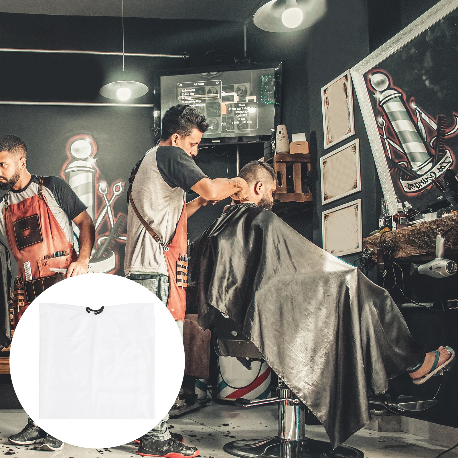 

White Waterproof Haircut Cape Soft Lightweight Hairdressing Cloak Barber Supplies Salon Cape Hair Cutting Gown