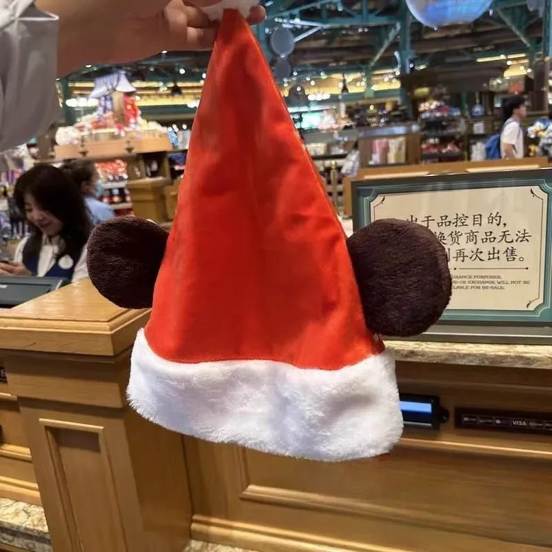 Disney Christmas Hat For Adult Mickey Warm Hats Santa Claus Xmas Hats Merry Christmas Festival Party Decoration Gifts New Year