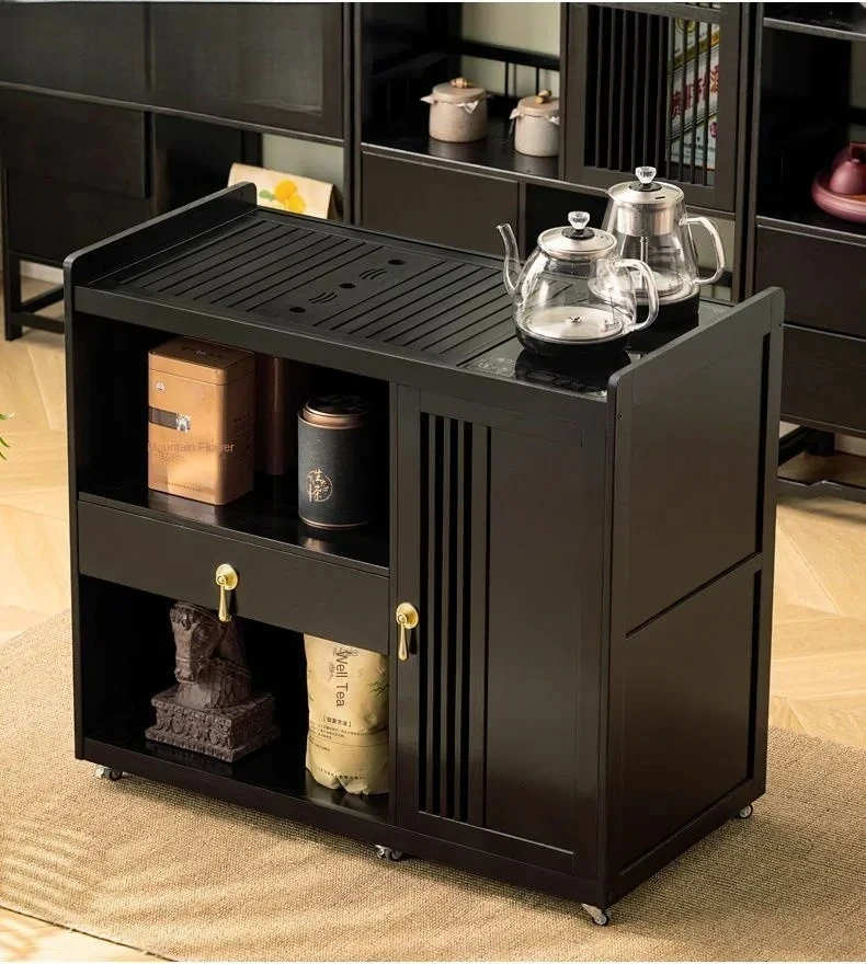 

Solid Wood Coffee Table Table Mobile Tea Table Boiling Kettle