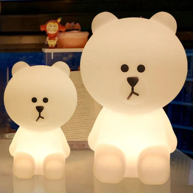 LED Cute 50CM Bear Mood Light Night Lamp Children\'s Bedroom Bedside Lights LED Table Light Living Room Floor Light Birthday Gift