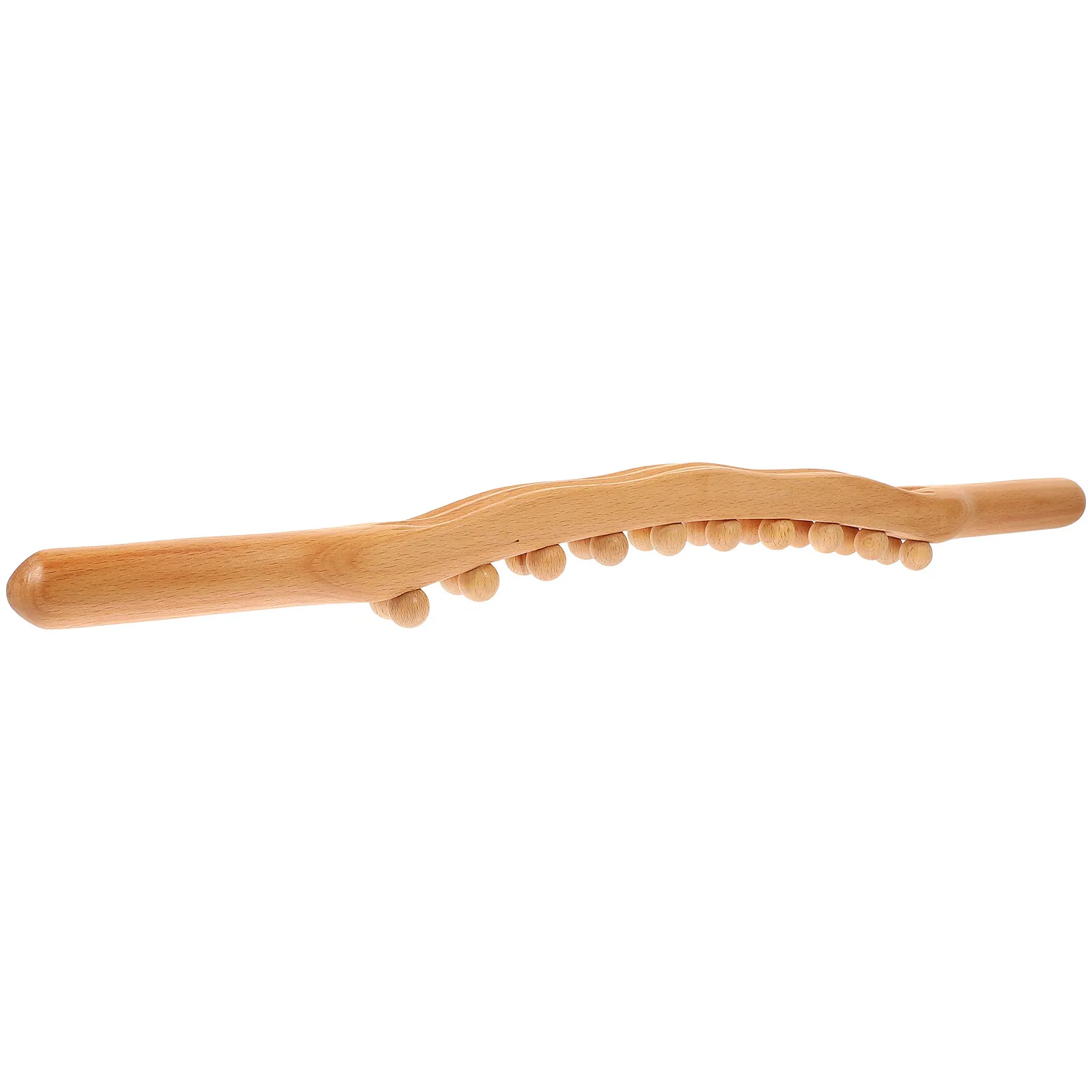

Массажная палочка Гуаша с 20 шариками, деревянный роликовый массажер для всего тела, инструмент для расслабления и терапии мышц спины