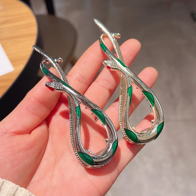 1 Stück Zinklegierung Strass-Schlangen-Haarschmuck, Retro Elegante Hochwertige Haarnadel, Vier Jahreszeiten Persönlicher Vielseitiger Kopfschmuck, Passend für Alle Anlässe – Detail 3