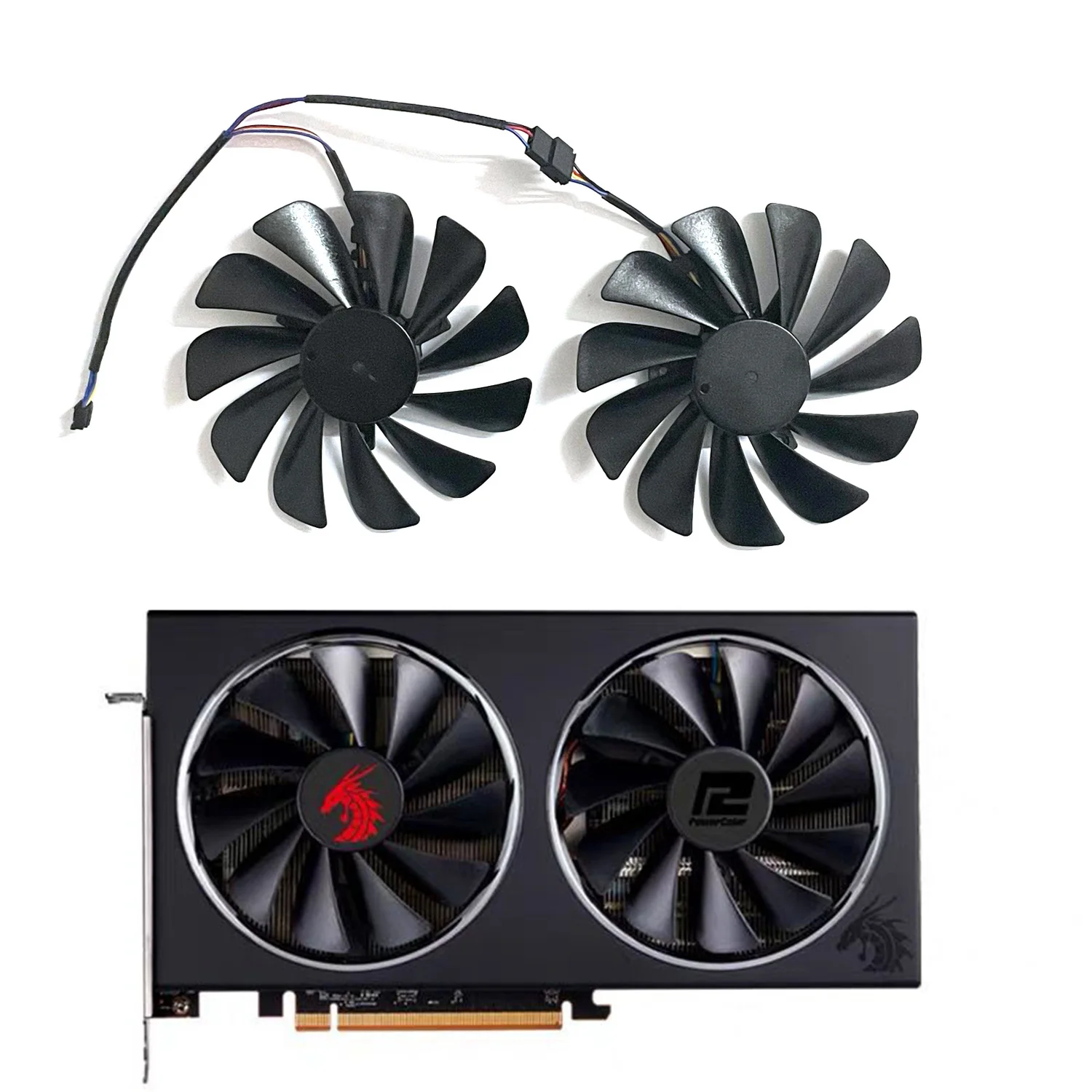 

95MM 4PIN CF1010U12S 12V 0.45A FDC10U12S9-C RX5700 GPU Cooler for Powercolor Dylan RX5600XT 5700 5700XT Red Dragon Graphics Card