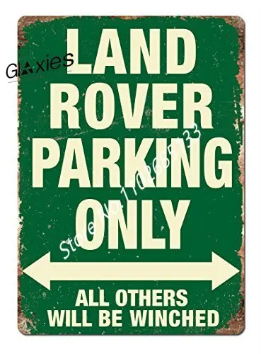 Land Rover Parking Only Green Metal Signs Vintage Retro Wall Plaque Plate Home Decor Wall Art