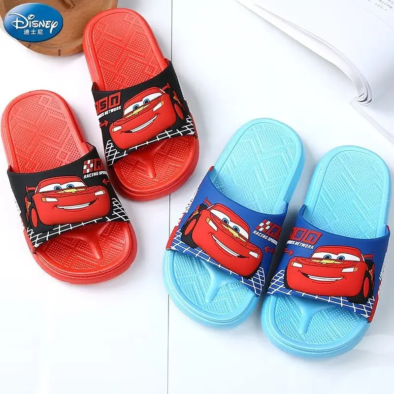 Lightning McQueen children's slippers summer boys indoor home cartoon bathroom non-slip soft bottom sandals for large children