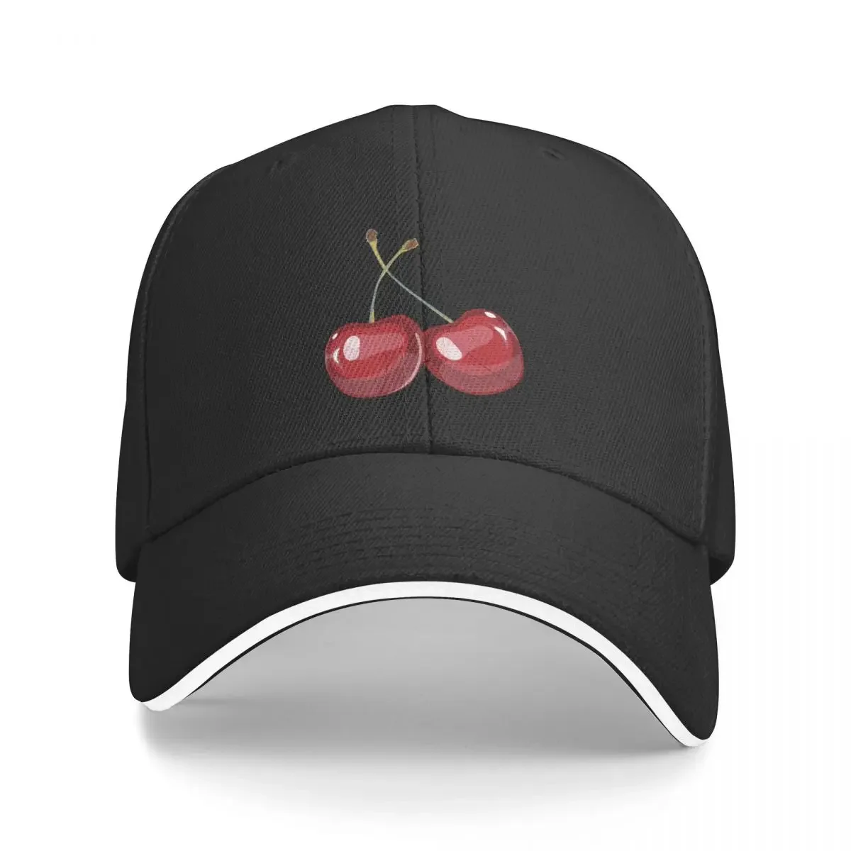 Red Cherry Fruit Realistic Cartoon Baseball Cap Anime Hat dad hat Sports Cap Vintage Luxury Woman Men's