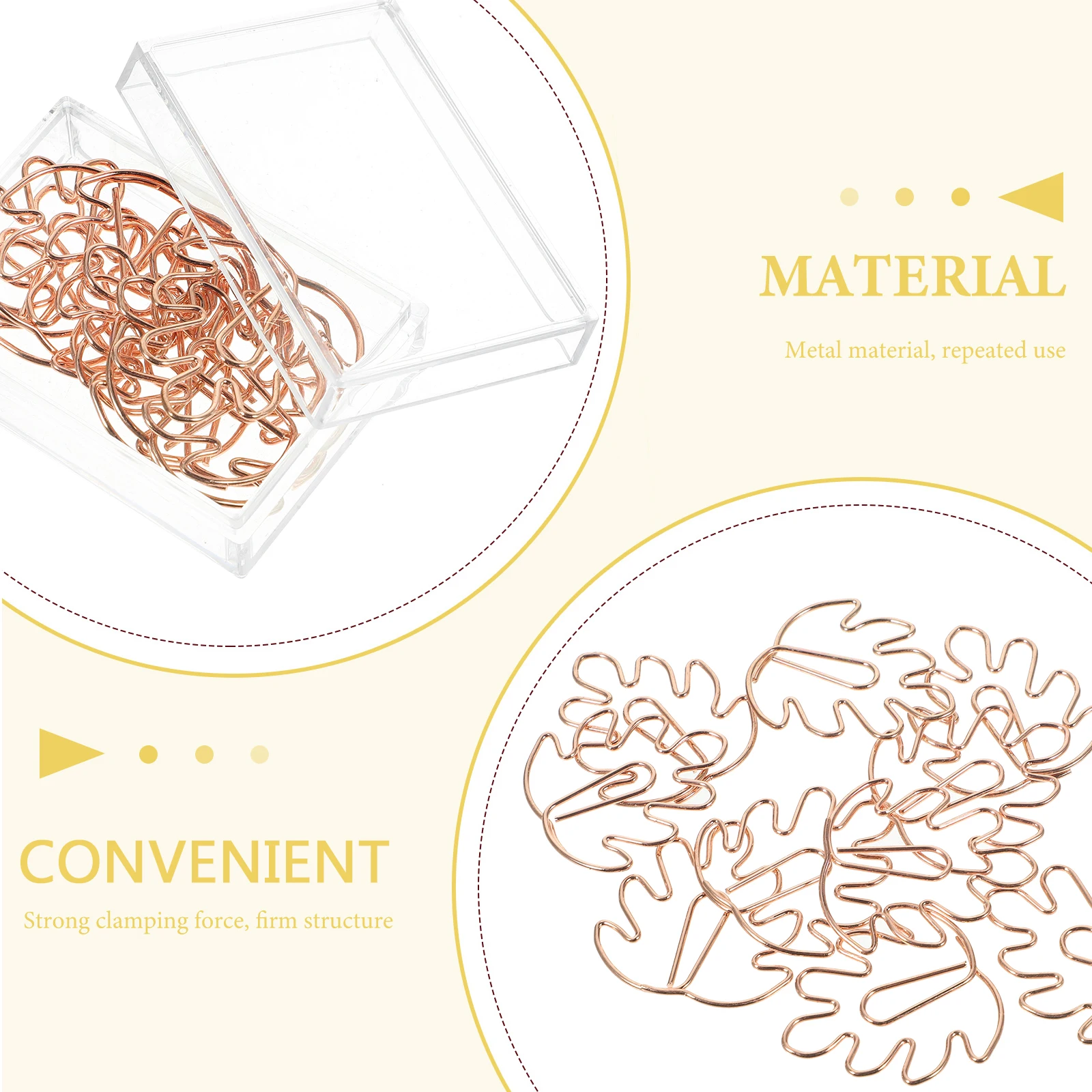 

20pcs Creative Shaped Paper Clips Iron Metal Decorative Small for Office Document Book Business Card Envelope Holder