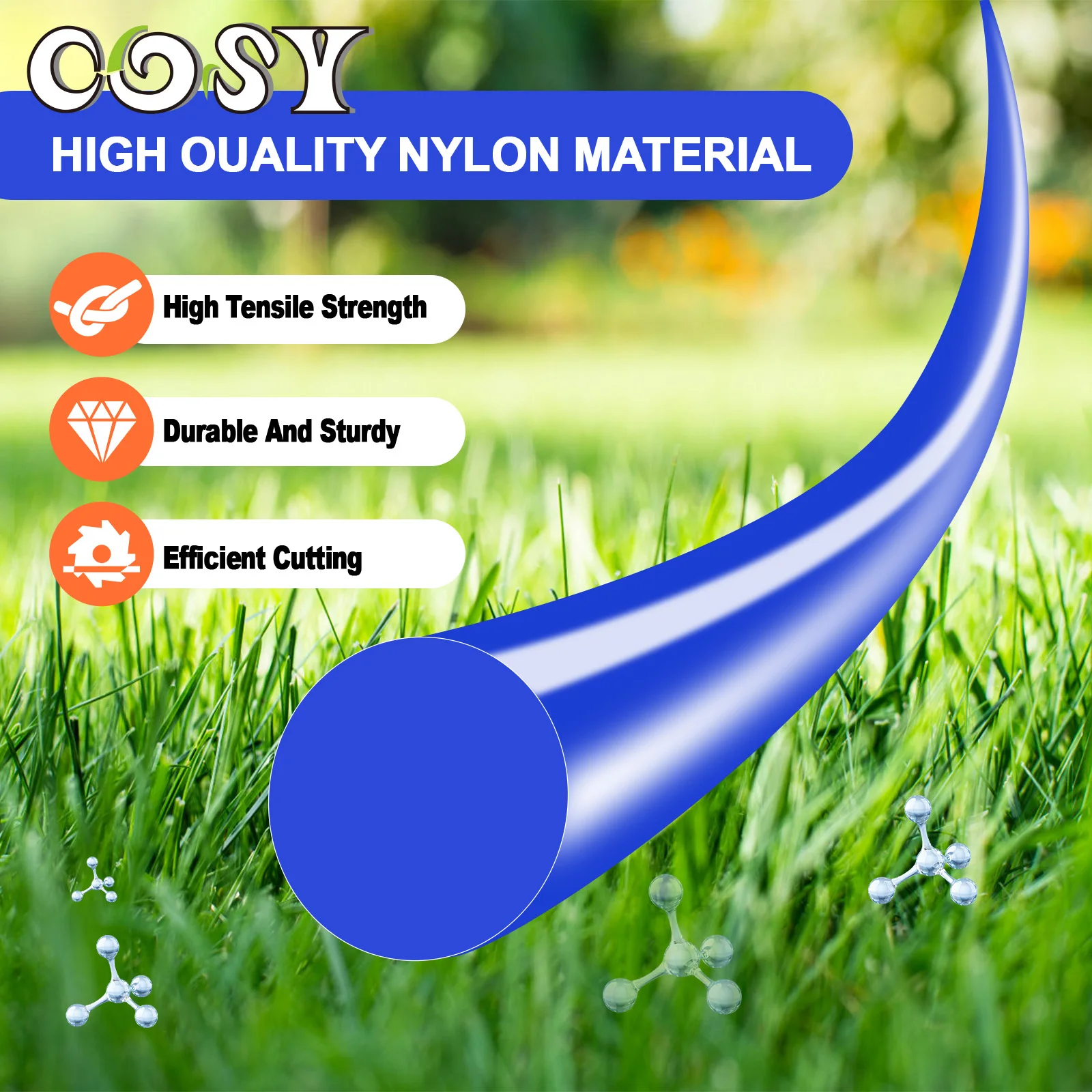 50M/100M/1LB Orange oder Blau Nylon Kreisförmige Rasentrimmer Linie Längere Länge Linie für Pinsel Cutter Seil Rasenmäher Kopf Zubehör