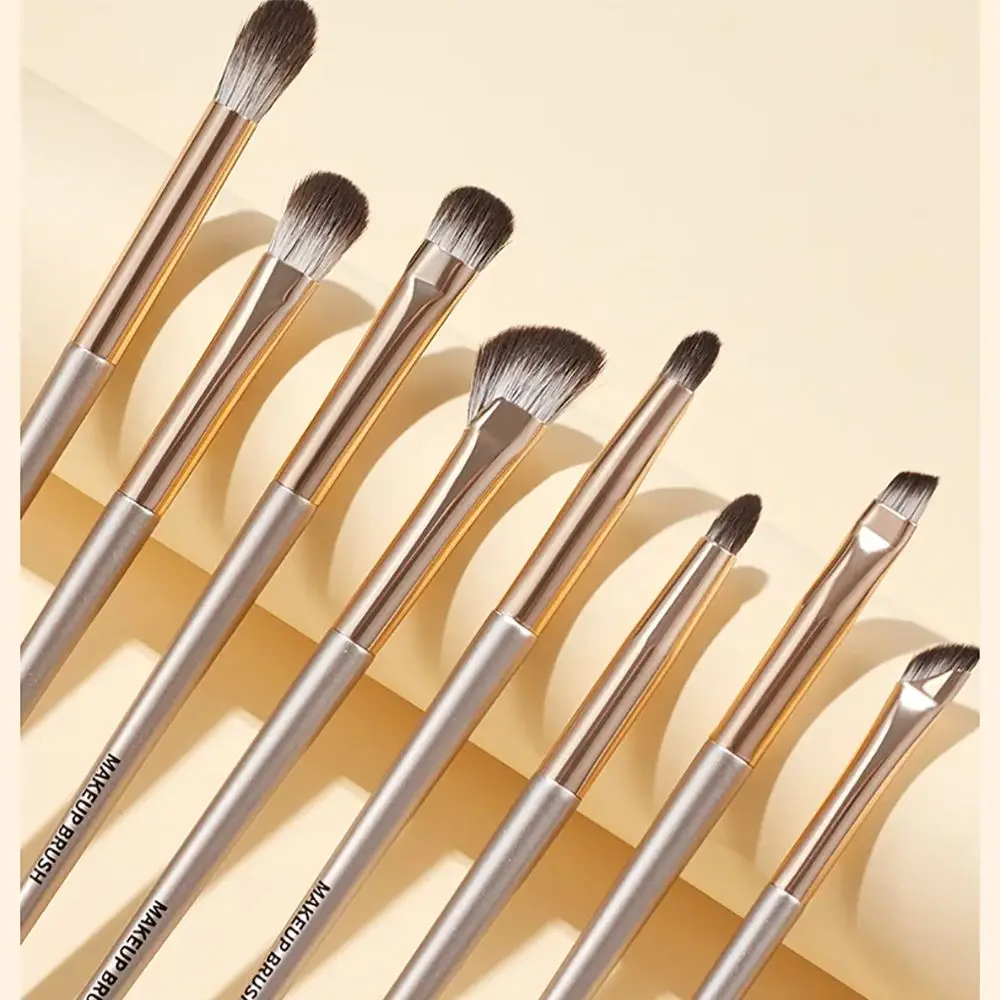 8本入り 新品 合成繊維 アイメイクブラシセット ソフト PUバッグ付き アイシャドウブラシ 肌に優しい アイメイクツール 女性用