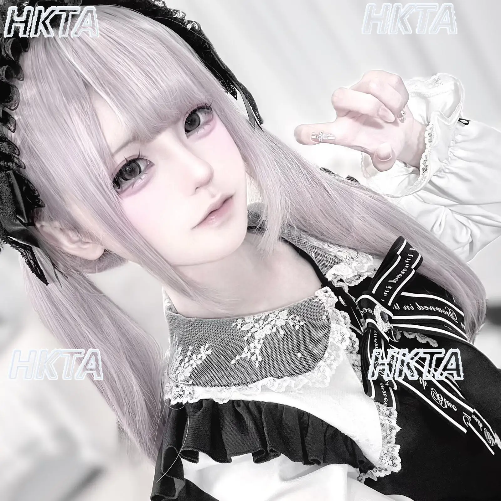 Japanese 2026 Summer New Subculture Y2k Goth Lace Doll Collar Petal Long Sleeve Bow Sweet Lolita Dress Black Shorts Sets Women view 3