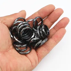 Grade AAA Quality Black NO Magnetic Hematite Faceted Rings for Women Men 4mm 50PCS/LOT Fashion Jewelry Whole Sale Wedding