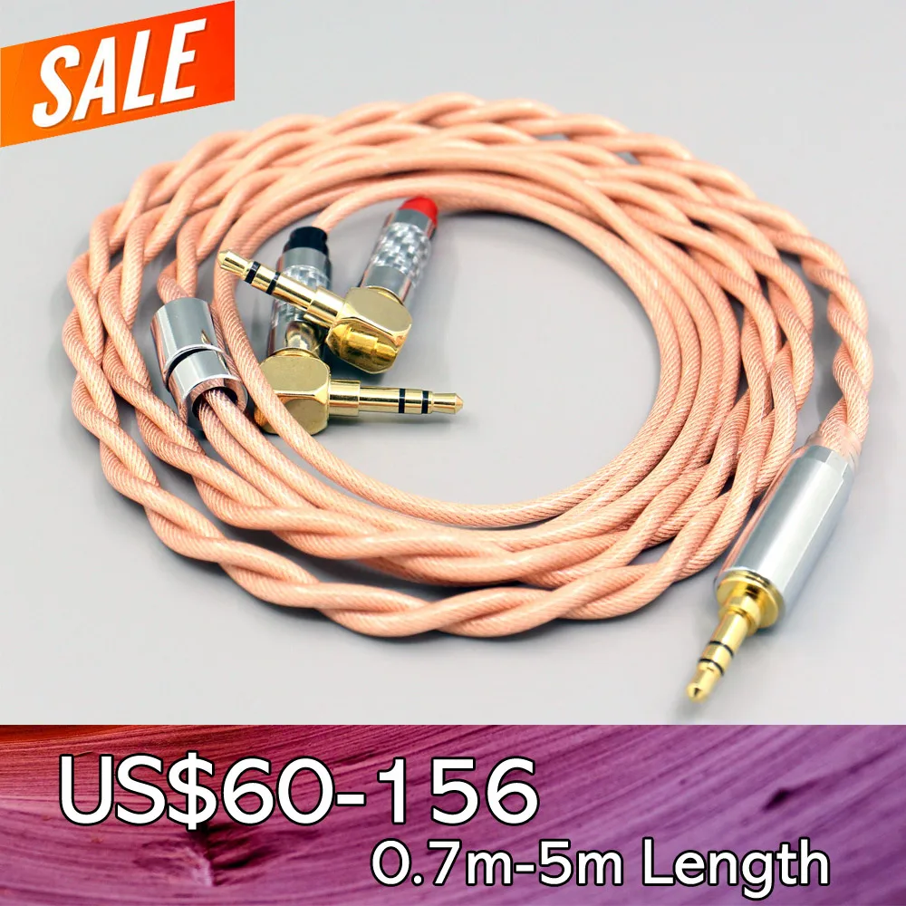 

Type6 756 core Shielding 7n Litz OCC Earphone Cable For Verum 1 One Headphone Headset L Shape 3.5mm Pin LN008002