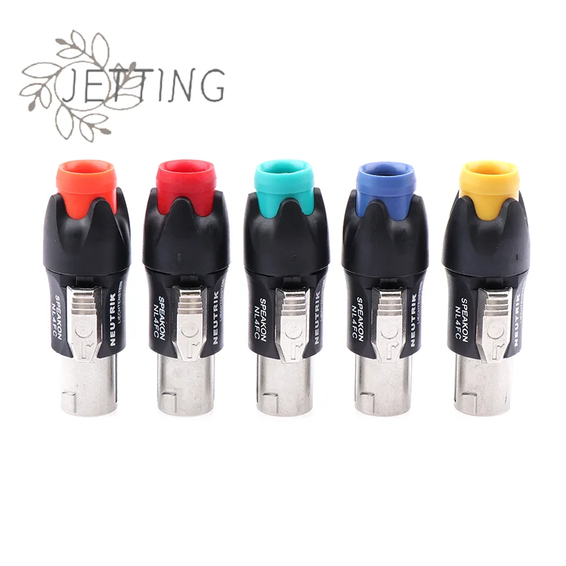 حار 1 قطعة معدنية 4 دبوس أوميك موصل المهنية وصلات صوت المرحلة قليلا المتكلم سلك الملحقات لحام خالية NL4FC