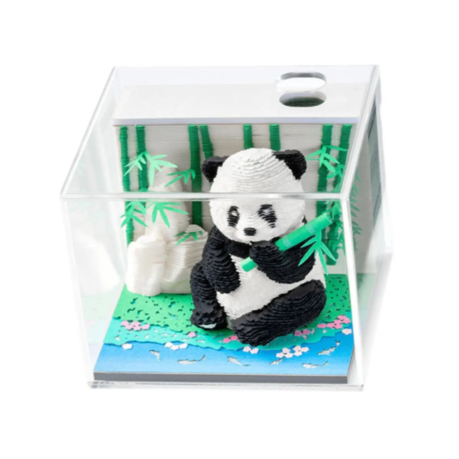 Time Piece Calendar 2025 3D Memo Pad Panda Shaped Keepsake Ideal Gift Decoration for Office Home