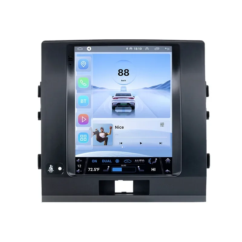 For 07-15 Years Toyota Land Cruiser Bluetooth Wireless CarPlay Android Vehicle Navigation Radio