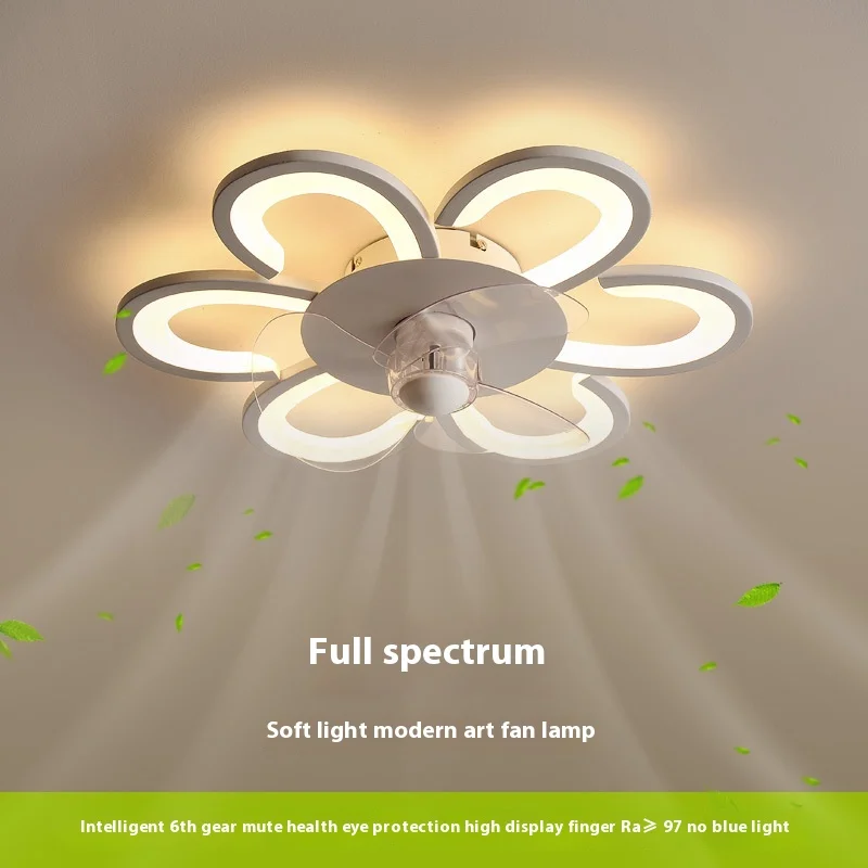 

Fan Light 2025 New Modern Simple Bedroom Light Creative Household Ultra-thin Silent Ceiling Fan Light Ceiling Lamp