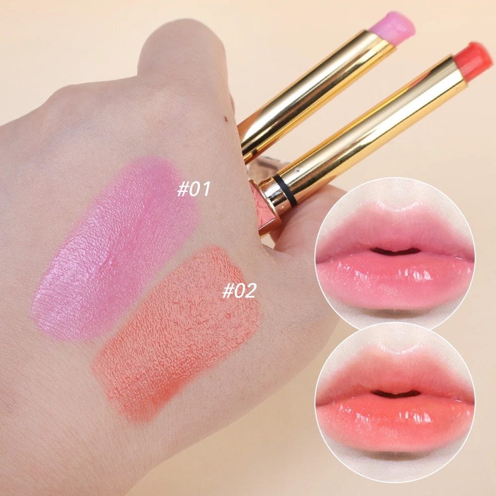 Nude Pink Color Change Lipsticks Long Lasting Moisturizing Nourishing Anti-drying Lip Balm Refreshing Non-sticky Solid Lip Gloss