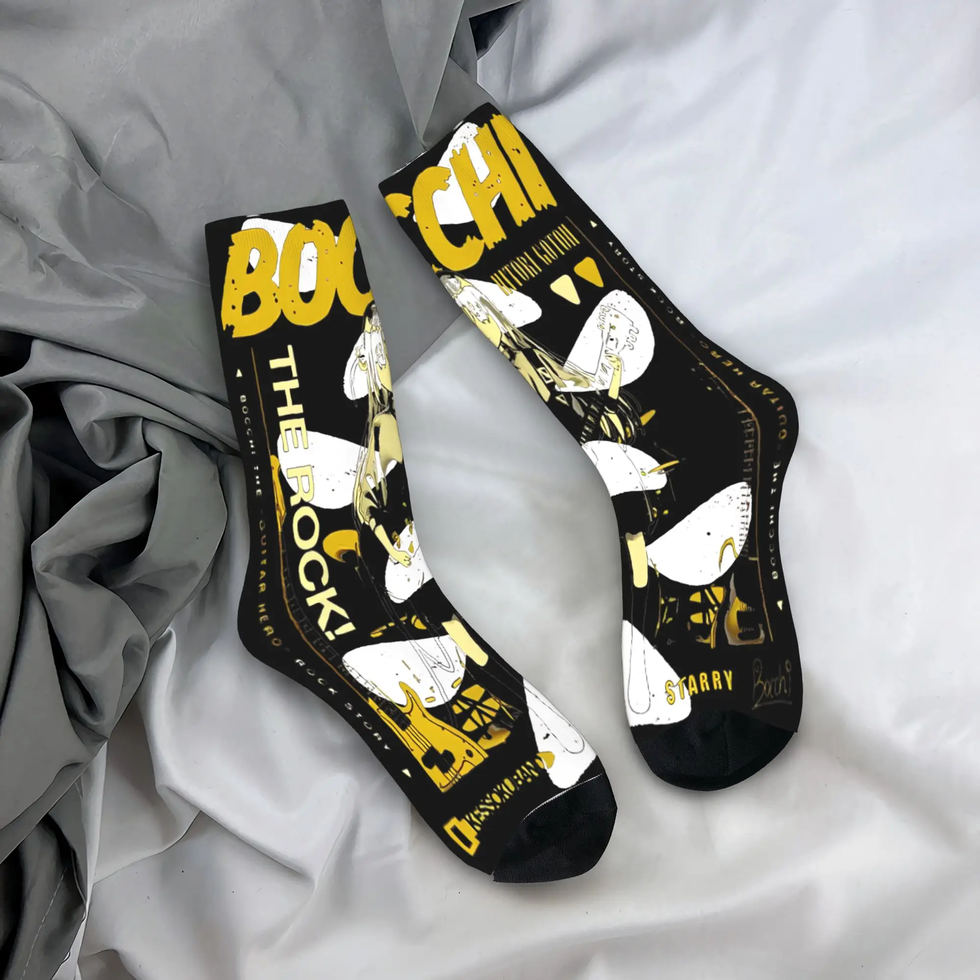 

Autumn Winter Harajuku Women Men Bocchi The Rock Funny Anime Socks Sweat Absorbing Middle Tube Socks