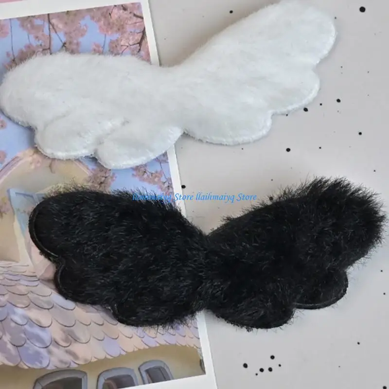 573B Plush Wing Appliques Headbands Decors Clothing Garments Crafting Supply - Image 2
