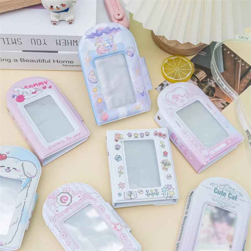 3 Inches Card Holder Polaroid Photos Card Book Idol Small Card Storage Notebook Cute Cartoon Album Photocard Postcard Holder