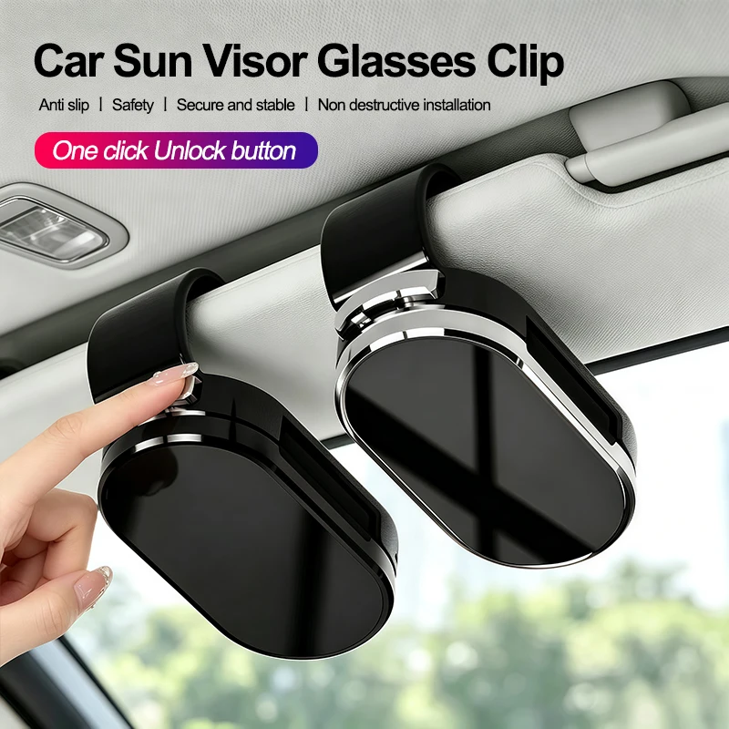 Car Sun Visor Glasses Clip One-click Unlock Holder For Mercedes Benz AMG GLC W203 W206 W220 W205 W211 W212 W201 W210 W108 W168