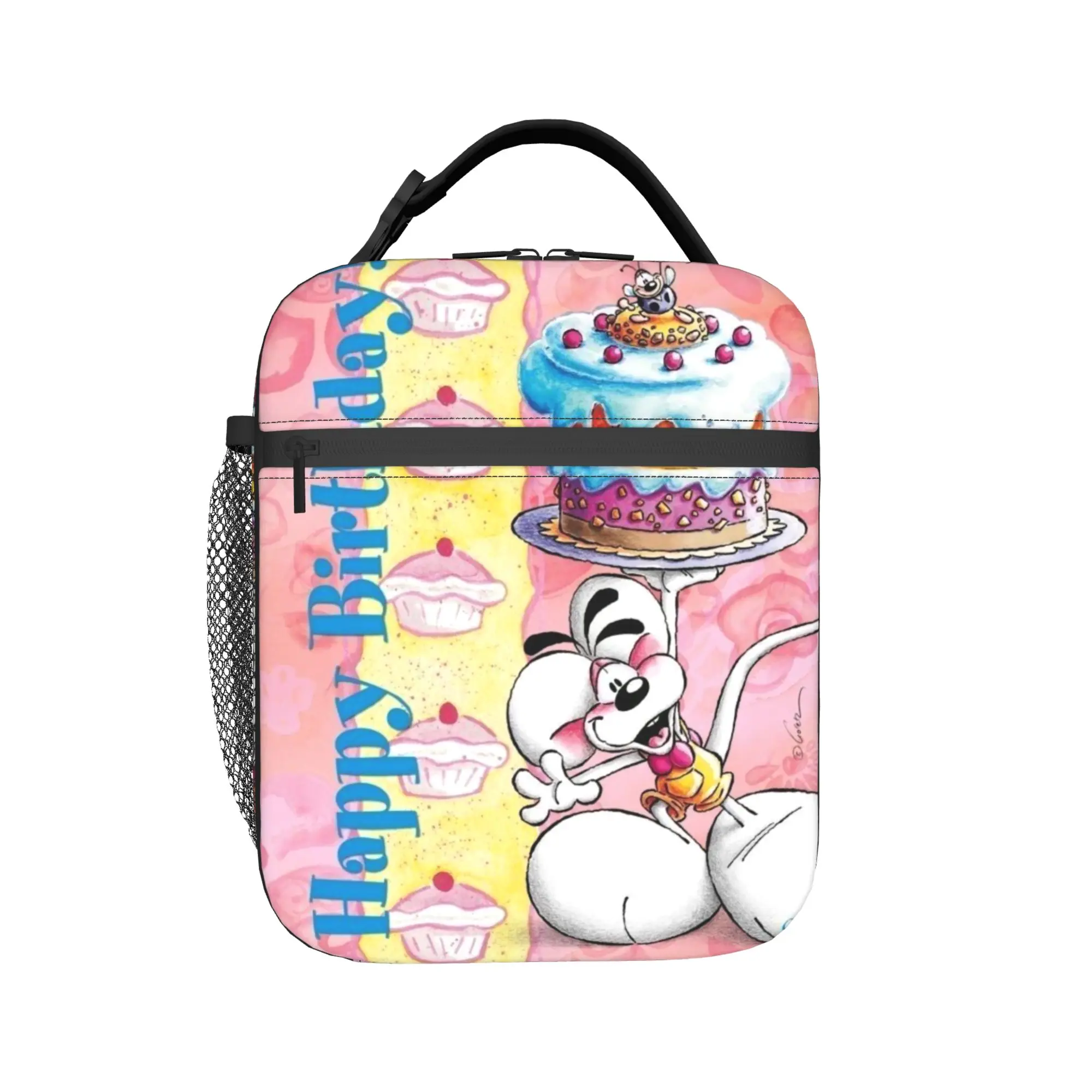 Diddl mouse Thermal Insulated Lunch Bags for Work  Portable Food Bag Men Women Cooler Thermal Lunch Boxes