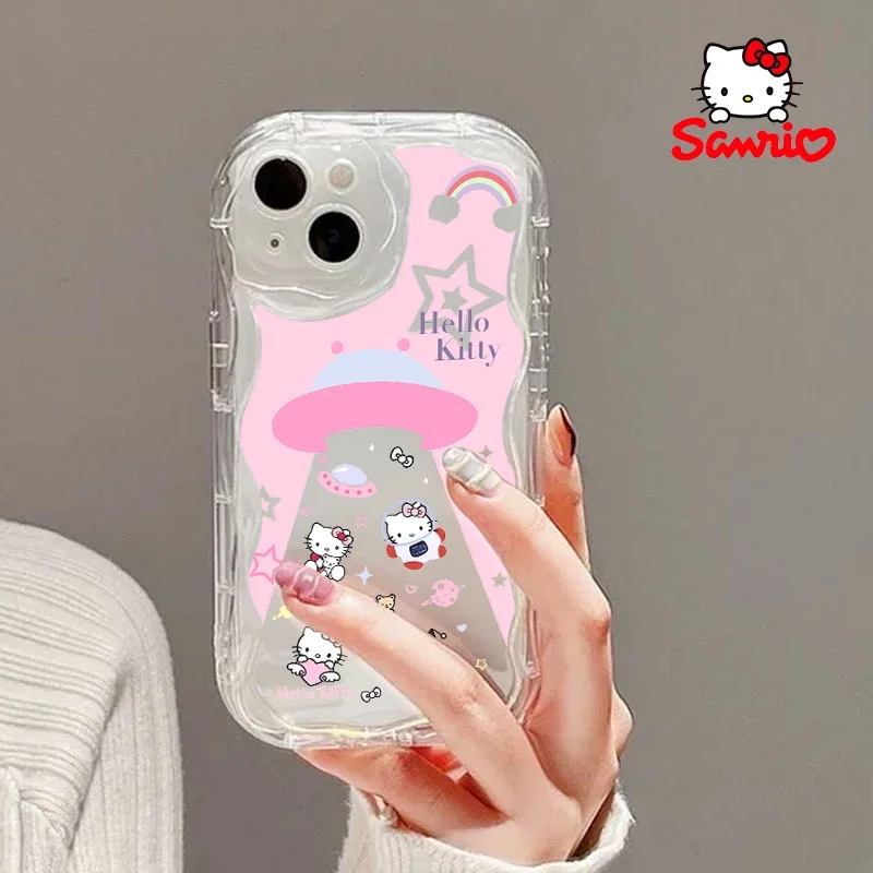 Kitty Cat Funda para iPhone 16 Funda para teléfono para niñas My Melody Accesorio lindo Carcasa para teléfono móvil Regalo de Hello Kitty