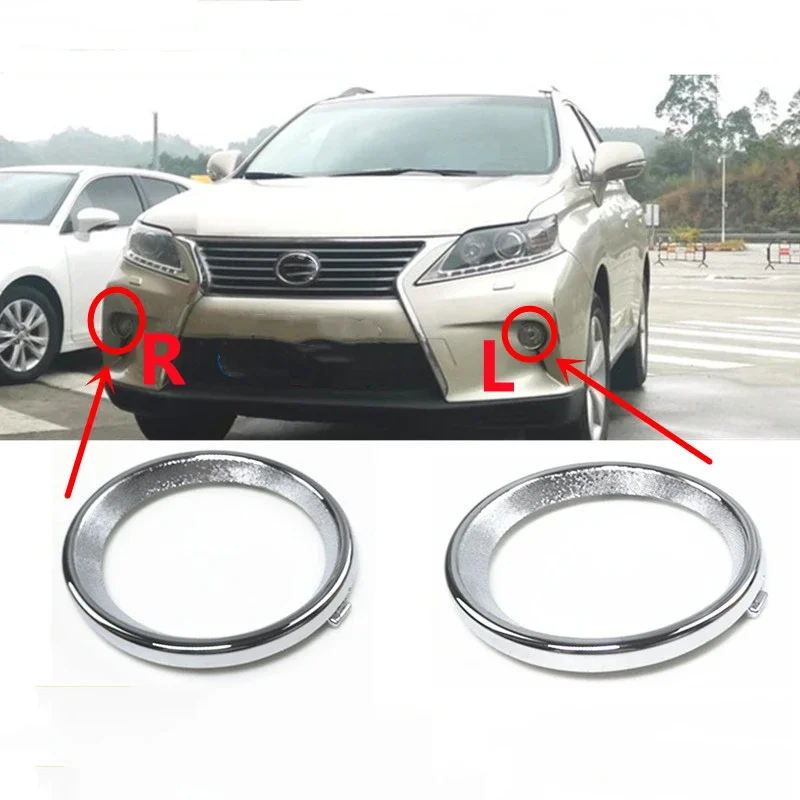 

For Lexus RX270 RX350 RX450h 2012-2014 Fog Lamp Covers Chrome Front Bumper Lights Frame Hole