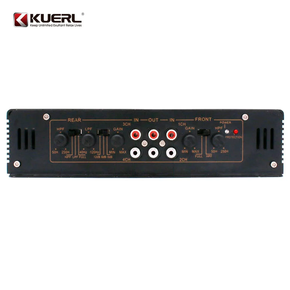Kuerl 2025 new WD628 12V Full Range Car Amplifier 4 Channel 6800w Powerful Car Stereo Amplifier for car