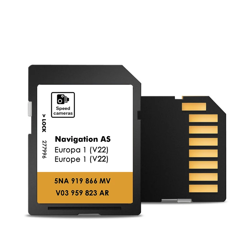 

GPS Accessories for VW CC Discover Media AS V22 Update Navigation GPS Map GEN2 5NA919866MV Europe 2025 Nav SD Card 32GB