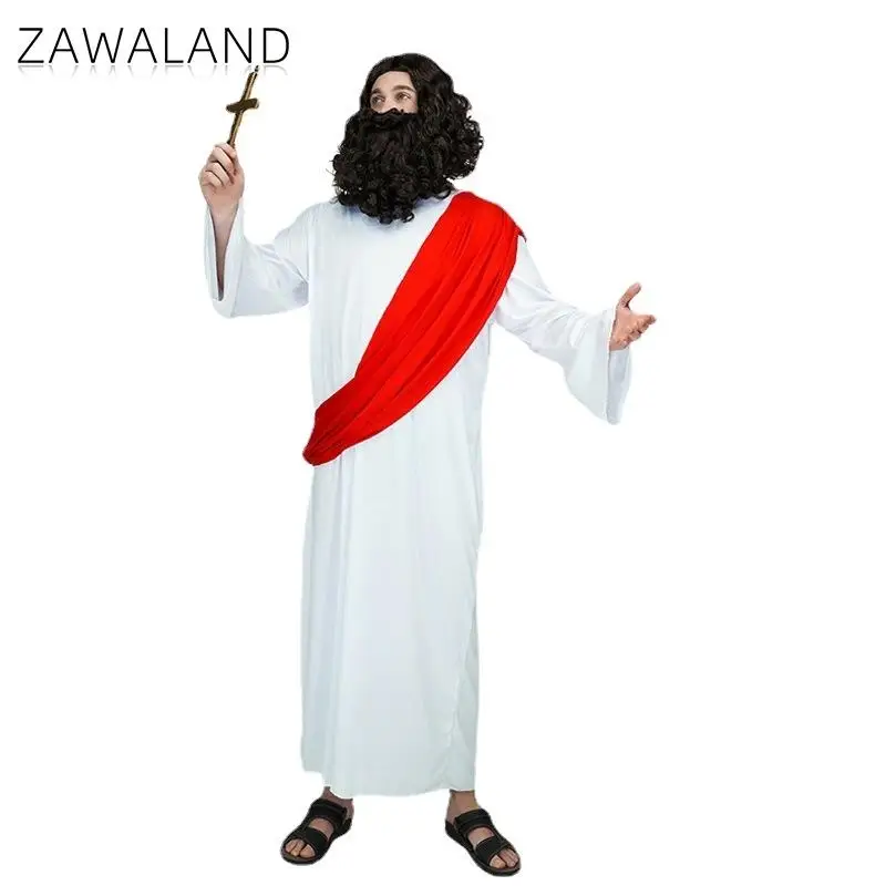 Zawaland Halloween Cosplay Traje para Homens, Feriado, Traje Engraçado de Palco, Moda Carnaval Adulto, Roupas de Performance