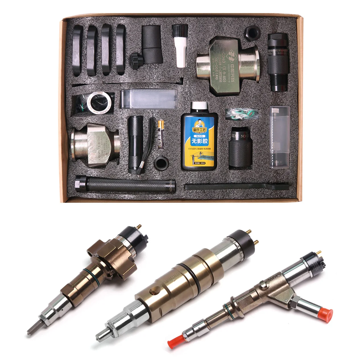 ZQYM  Assembly Assy Installation Repair Tool common rail injector stroke measuring tool kit for scania XPI cummins XPI