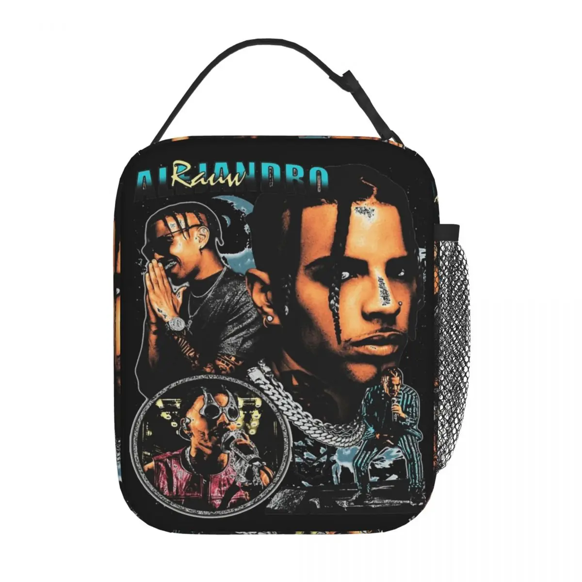 Rauw Alejandro Vintage Bootleg Insulated Lunch Bag Portable Meal Container Thermal Bag Tote Lunch Box Beach Picnic Men Women view 2