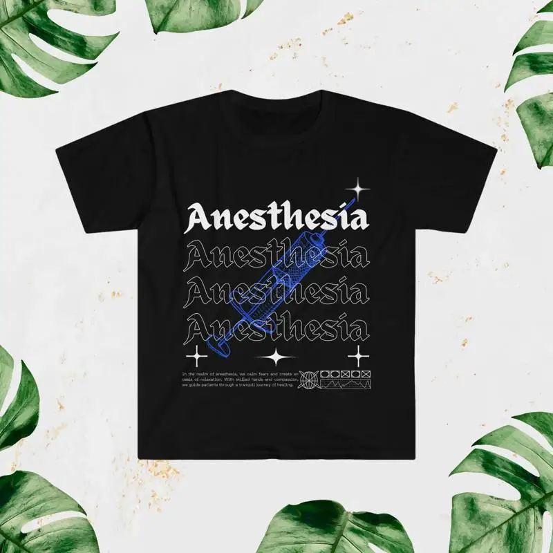 

Anesthesiologist T Shirt Rock Roll Styled for CRNAs Assistants and Anesthesia Providers