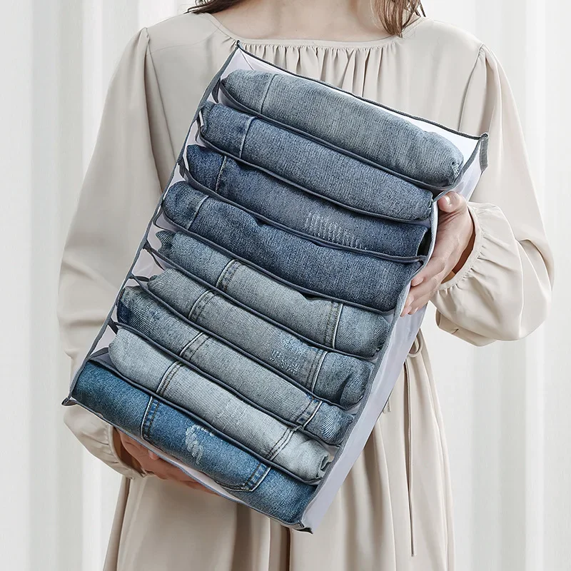 Hosen- und Jeans-Aufbewahrungsbox, Schubladenorganizer für Unterwäsche, BHs, Socken, Kleiderschrank-Organizer, T-Shirt-Organizer, Aufbewahrung – Detail 11