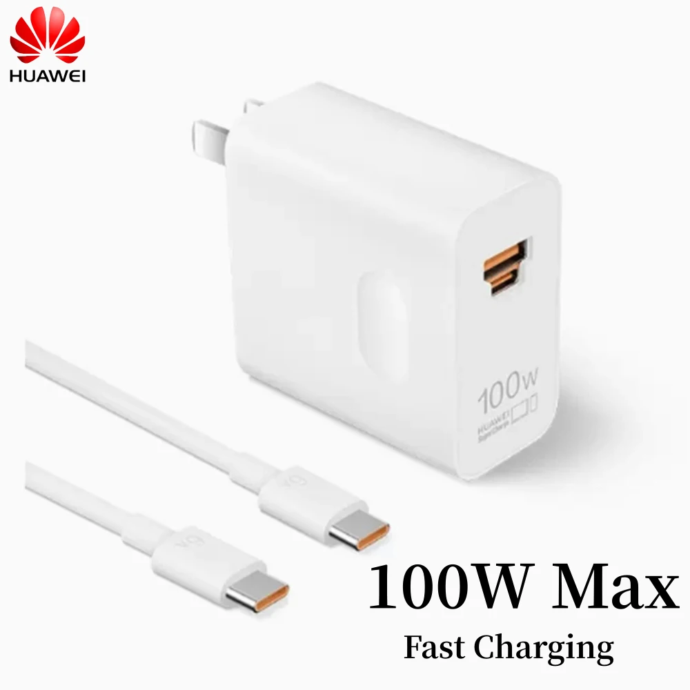 Original Huawei 100W Universal Charger USB A/C Port SuperCharge Adapter 1/1.5/2M PD Cable For Pura 7