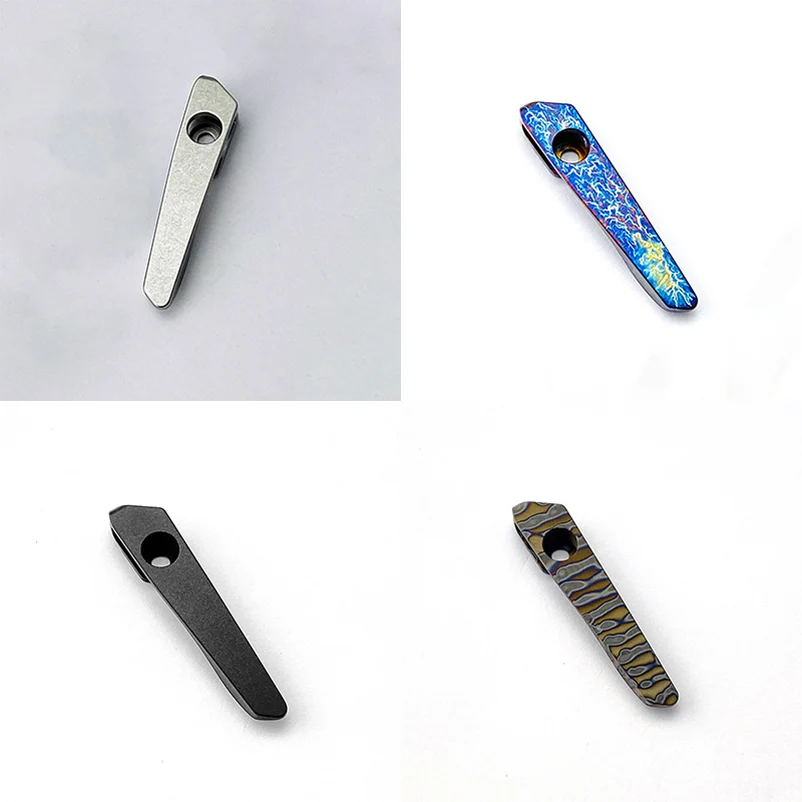 Custom 4 Colors Titanium Knife Fully Milled Pocket Clip Integrated Back Clamp For Genuine Strider SNG SMF Knives  DIY Make Parts