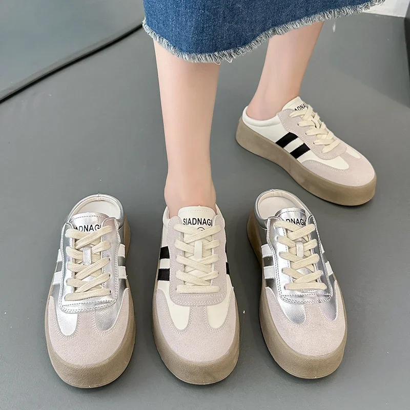 

Pop Half Slippers Women's Outer Wear 2025 New Thick-soled Women's Bag Head Slippers Spring And Summer Shoes One-pedal Women's Sh