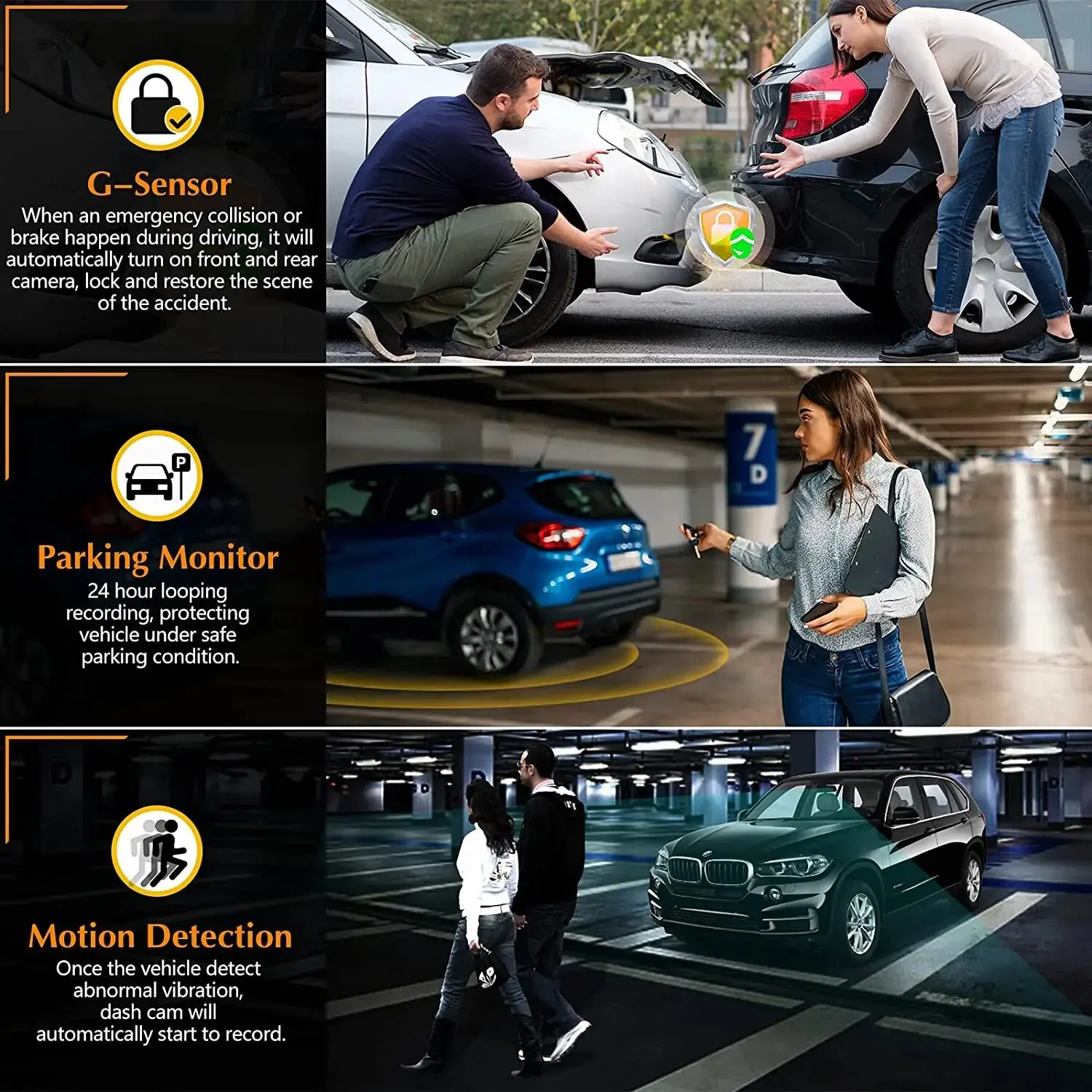 4K + 2K + 1080P IPS شاشة 3 كاميرات سيارة صغيرة صندوق أسود واي فاي نظام تحديد المواقع كاميرا مركبة مراجعة السيارة داشكام